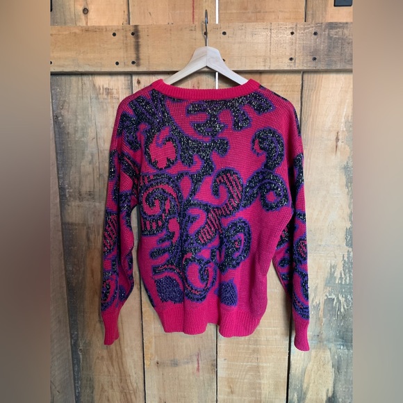 Vintage Funky Pink Sweater - Picture 2 of 2